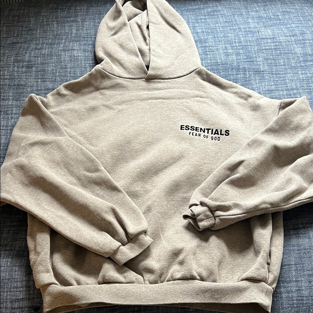 Fear of God Essentials Beige Hoodie
